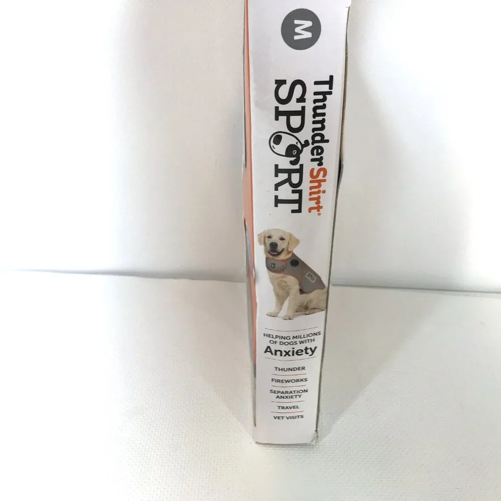 ThunderShirt Dog Harness Anxiety Relief Size M Gray Orange